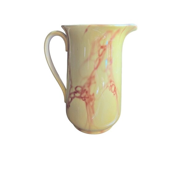 Falcon Ware Chinese Made In England Large Yellow/copper Abstract Pitcher - Picture 1 of 8